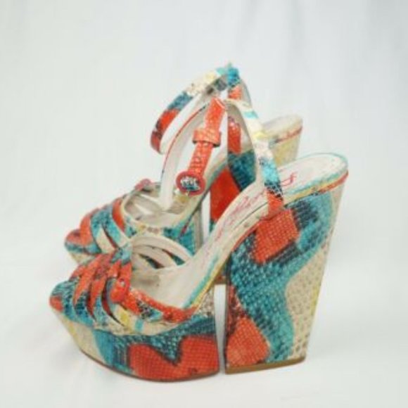 Alice and Olivia Snake Skin Heels - Picture 2 of 3